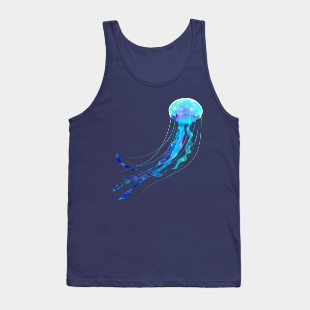 Glowing jellyfish Tank Top by goldengallery